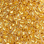 Японский бисер TOHO Round 8/0 (№701), с внутренним покрытием золотом 24K, прозрачный