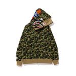 A Bathing Ape Abc Camo Double Shark Full Zip Худи Fw23 зеленый