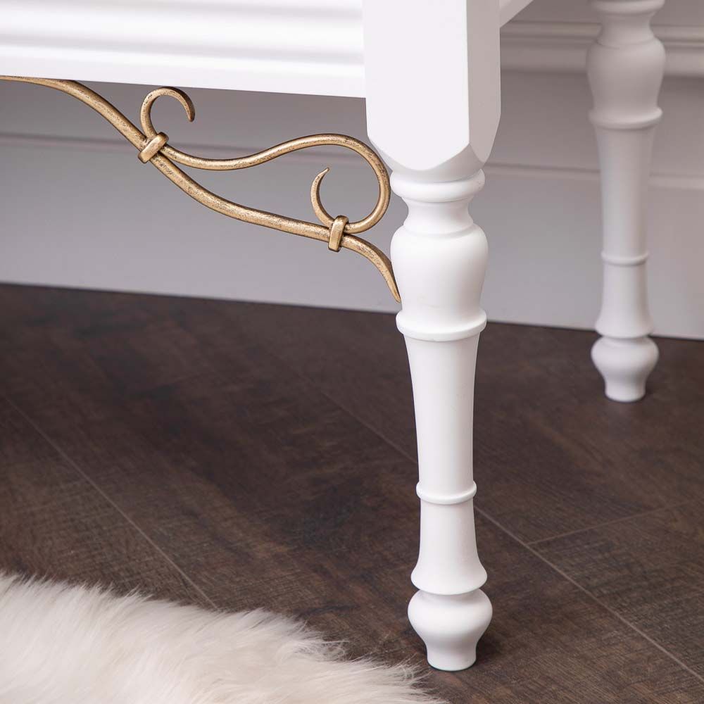 Банкетка Флоренция Премиум Белый Каледония Даймонд Айвори Амбер