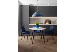 Стул на металлокаркасе Баодин Б/К синий / черный