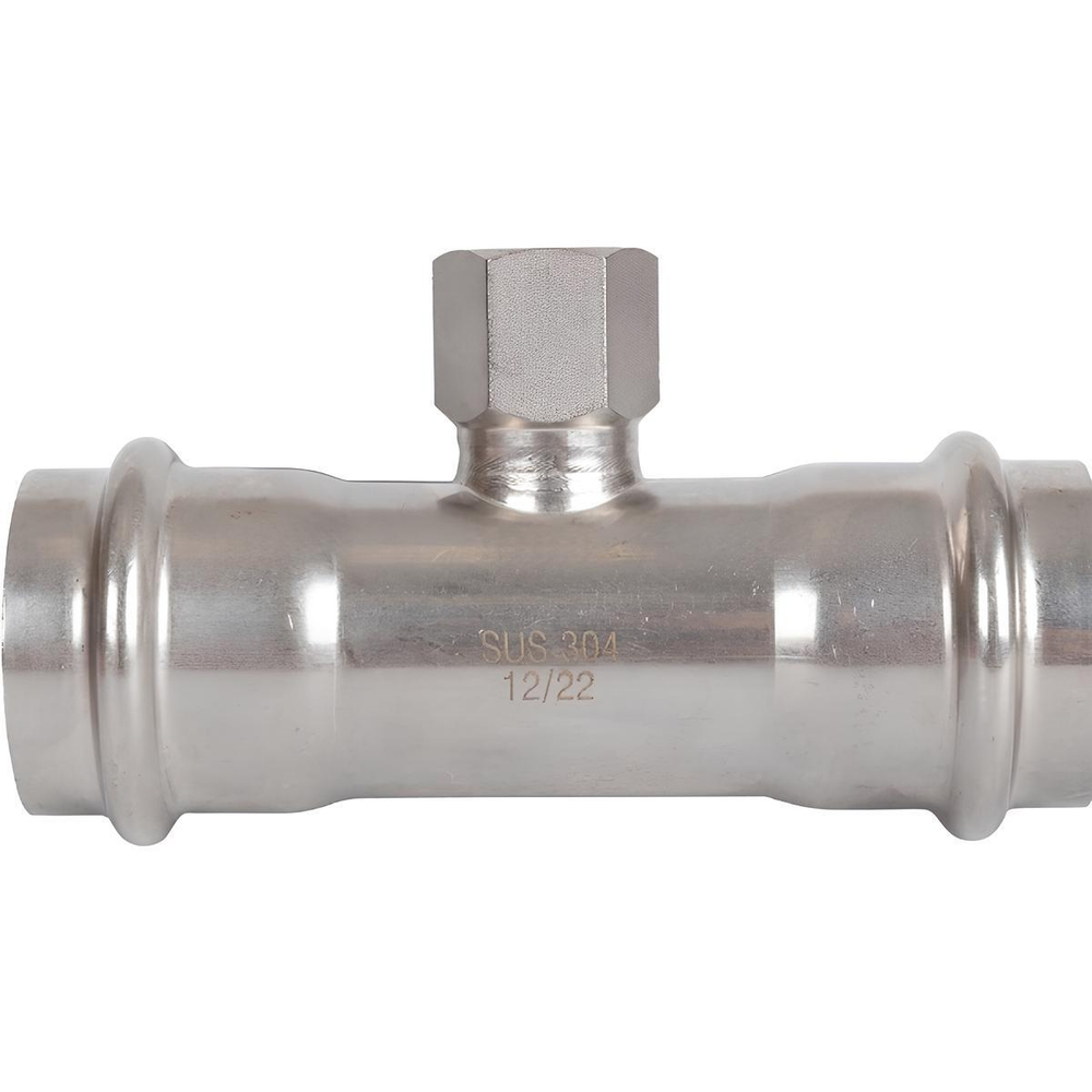 ROMMER Тройник с ВР 42x1/2" из нержавеющей стали прессовой