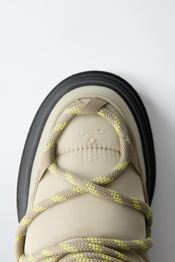 ZARA ВОДОНЕПРОНИЦАЕМЫЕ БОТИНКИ, ЭКРЮ