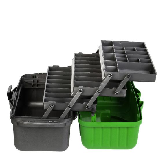 Ящик рыболова NISUS Fishing 3-tray трехполочный зеленый (N-FB-3-G)