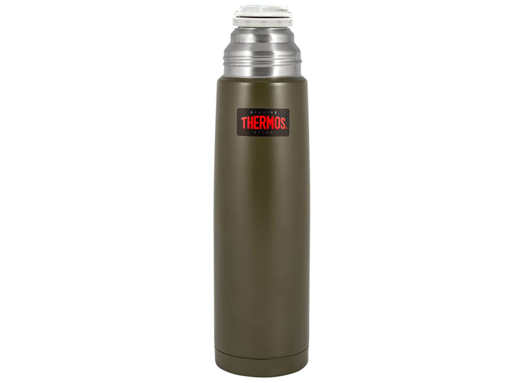 Термос для напитков THERMOS FBB-1000 AG 1L, нержавеющая сталь, клапан, крышка-чашка, Army Green