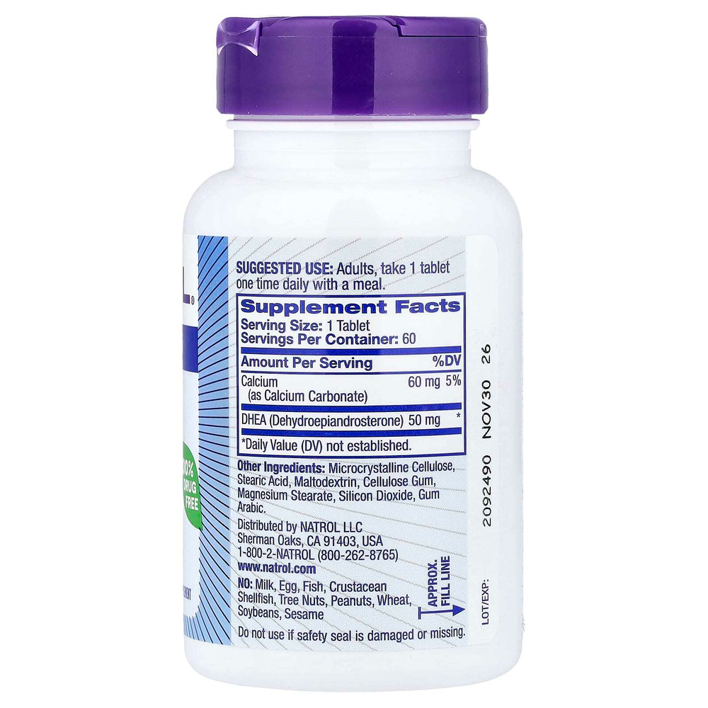 Natrol, DHEA, 60 таблеток