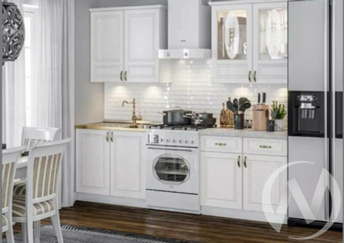 Кухня Констанция 1;6/900м Компоновка №1 (Белый матовый (Антарес))