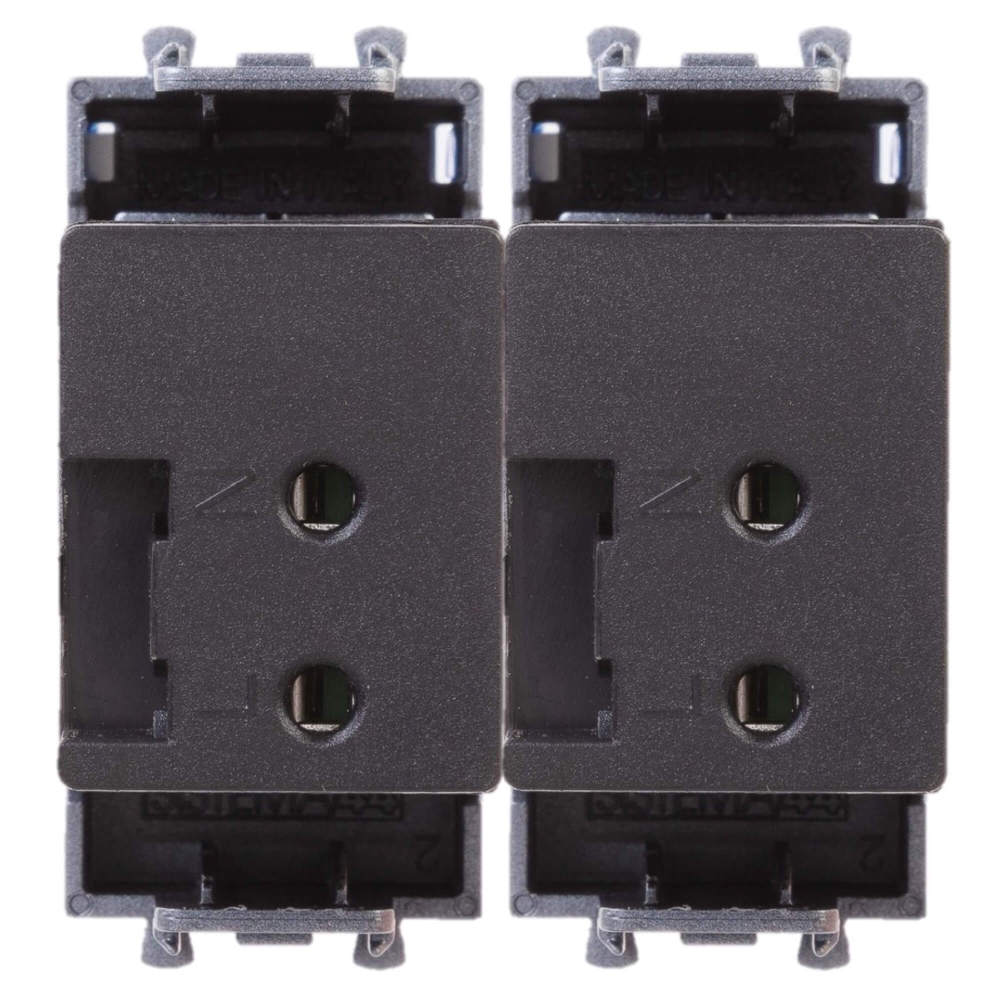 USB зарядное устройство модульное,  "Avanti", "Закаленная сталь", 2модуля