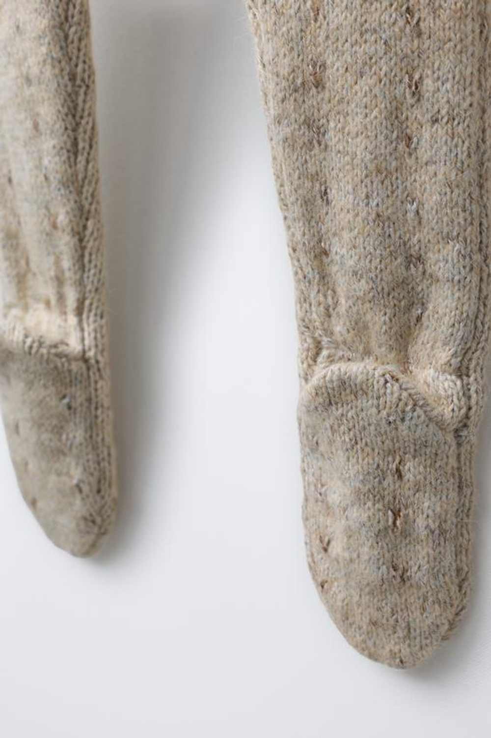 ZARA ТРИКОТАЖНЫЕ ЛЕГИНСЫ, СВЕТЛО-БЕЖЕВЫЙ