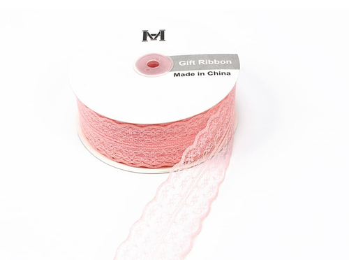 Лента кружевная дизайн "Полоса" Нежно-розовая