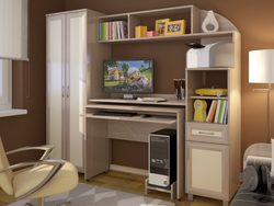 Детская стенка "Пятёрочка" (шимо светлый/крем)