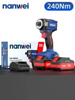 Аккумуляторный шуруповерт Nanwei NW-S8240-4, 240 Нм, 20 В, 4Ah*2