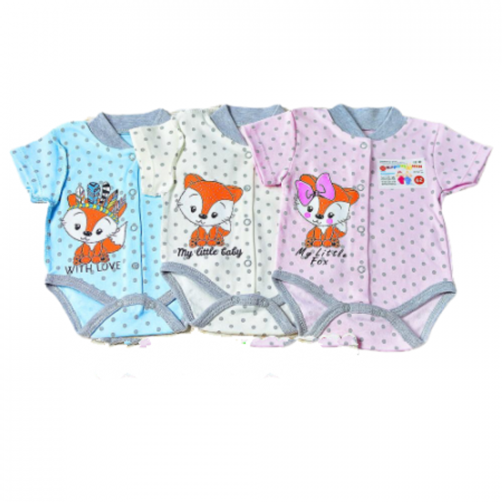 Боди кор.рукав "Лисята" (Карапуззики) (Размер: 80)