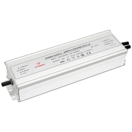 Блок питания ARPV-LG24400-PFC-A (24V, 16.7A, 400W) (Arlight, IP67 Металл, 5 лет) 026810(1)