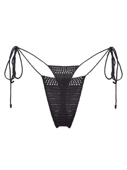 Вязаные плавки-стринги Blossom черный