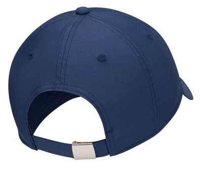 Теннисная кепка Nike Dri-Fit Club Unstructured Metal Swoosh Cap - midnight navy/metallic silver