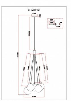 Подвесная люстра Moderli Renny V11722-5P