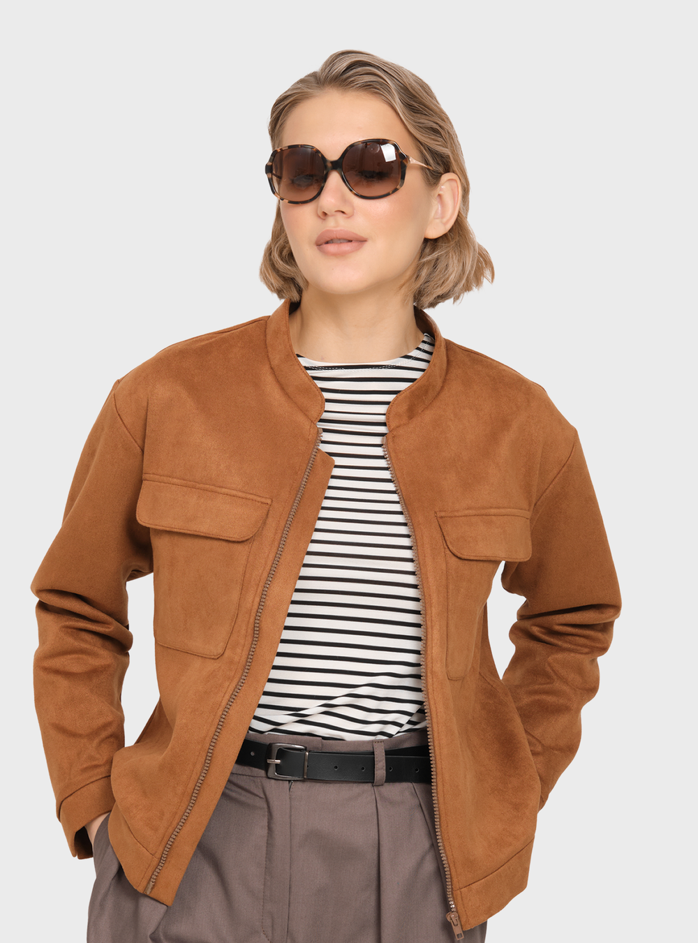 Бомбер женски АЛЕКСА (Коричнево-рыжий)