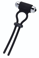 Черное эрекционное лассо на пенис Jat (Цвет: черный)