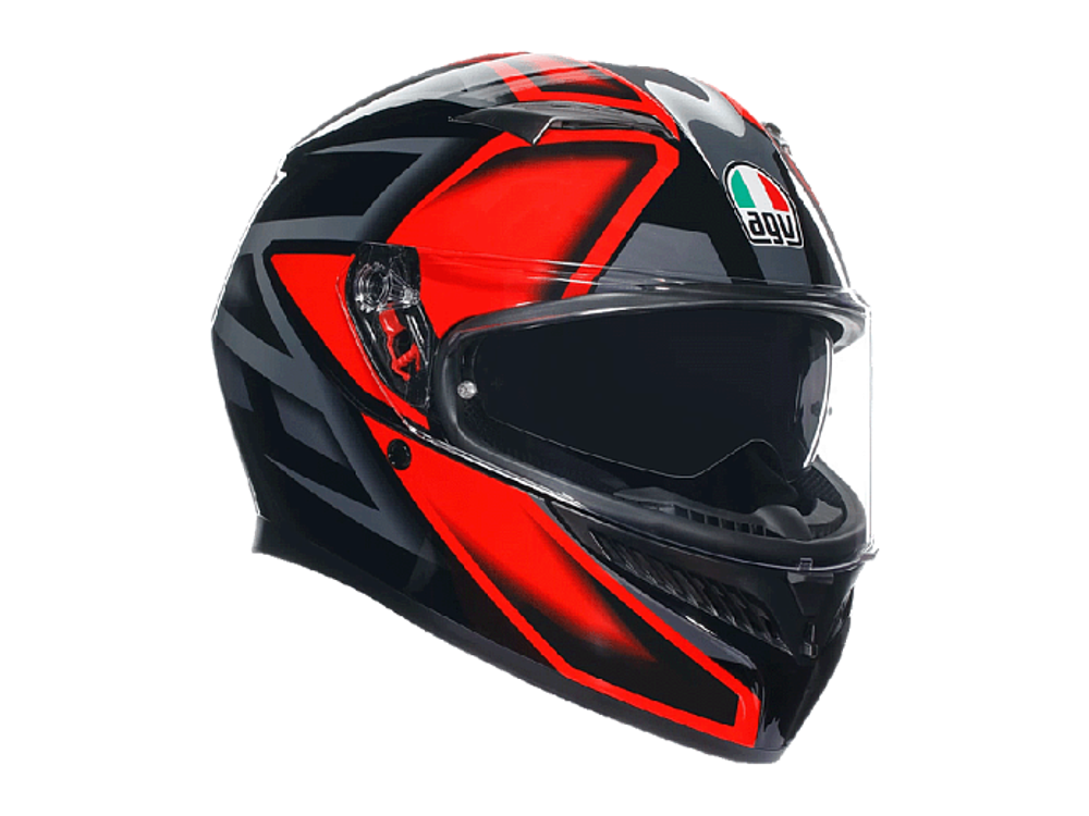 AGV K-3 E2206 COMPOUND BLACK/RED