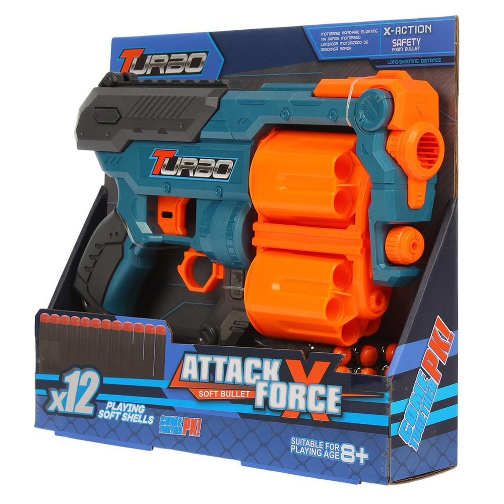 Пистолет с мягк.пулями, коробка BT316