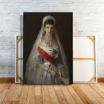 Картина для интерьера "Портрет императрицы Марии Федоровны", художник Крамской Иван Николаевич, печать на холсте