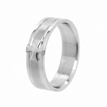 Кольцо стальное (207) крест мальтийский