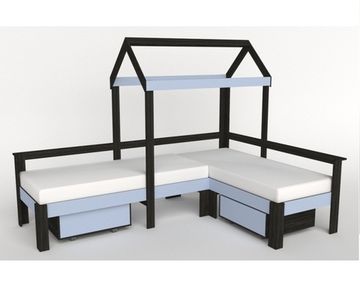 Кровать-домик АВАРА-1 с ящиками левая