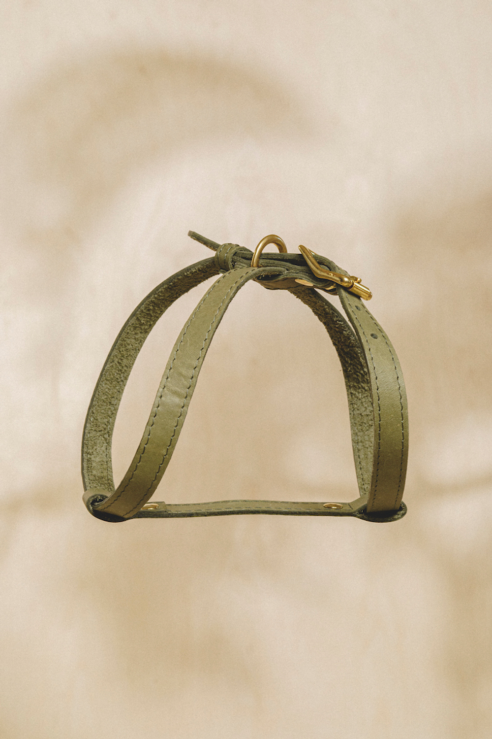 Цельнокожаная шлейка Зеленая