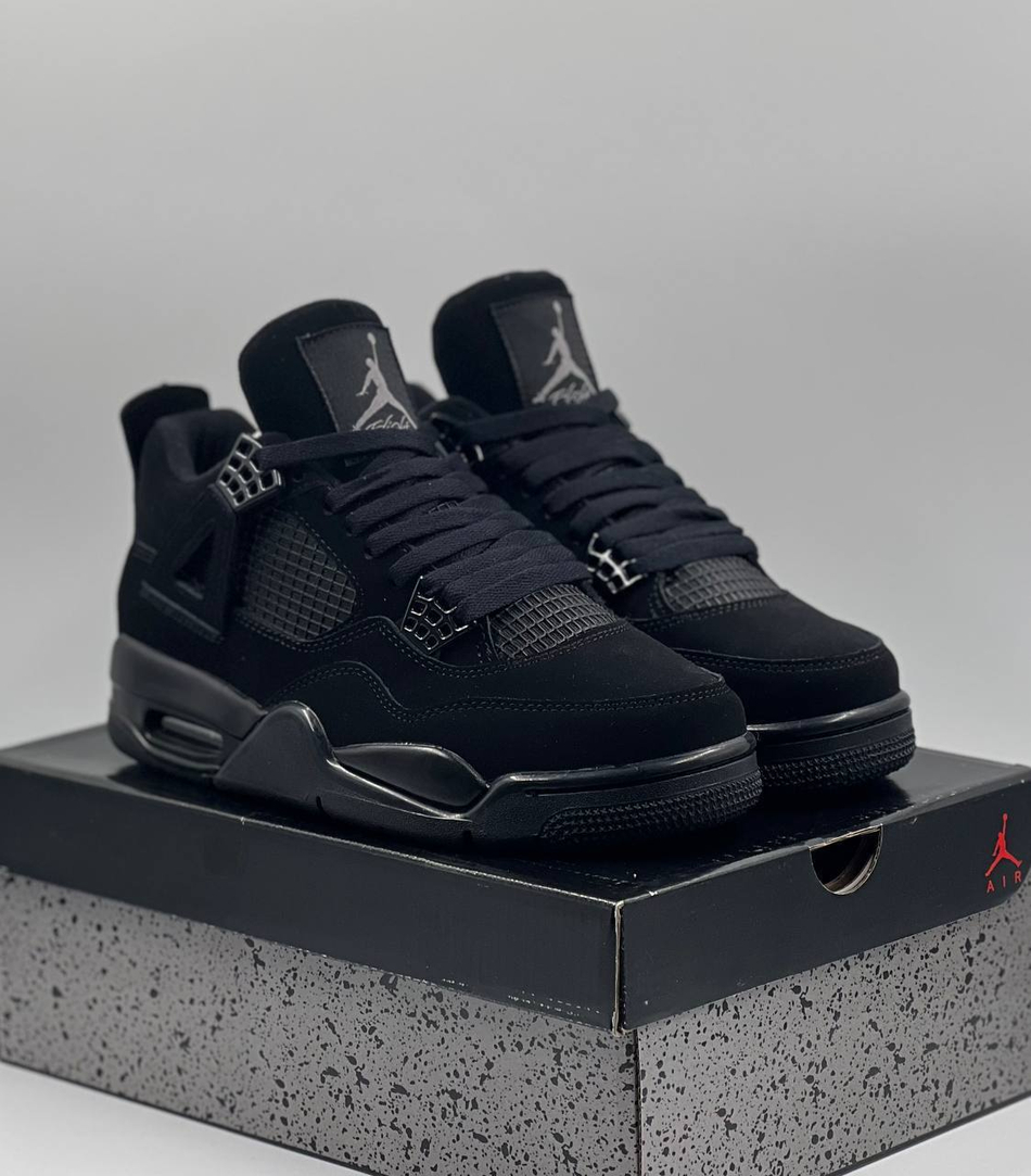 Кроссовки Nike Air Jordan 4 Black Cat #A354 (черн.)