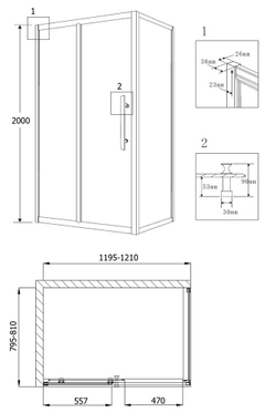 Душевой уголок 120x80 GROSSMAN Pragma PR-120RGQL