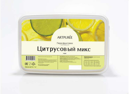 Пюре фруктовое ЦИТРУСОВЫЙ МИКС без сахара, 1 кг ARTPUREE