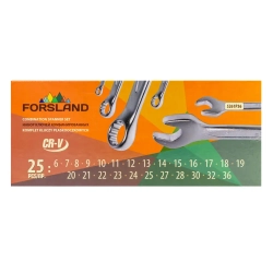 Ключи комбинированные, набор 25пр. (6-25, 27, 28, 30, 32, 36мм) Forsland Forsland-5261P36