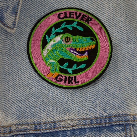 Нашивка на рюкзак и на одежду. Clever girl