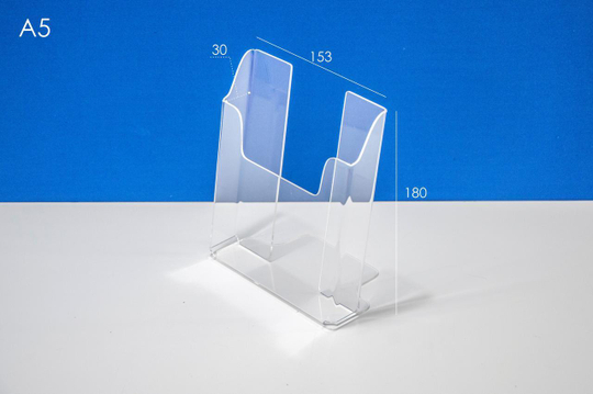 Подставка под буклеты А5 вертикальная акриловая