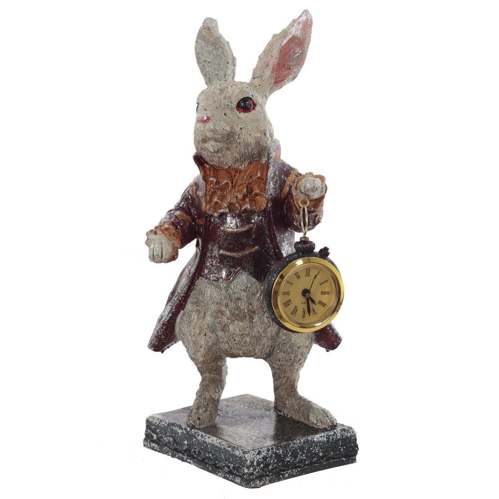 GAEM Фигурка декоративная "Кролик" с часами (LR44x1), L15 W15 H30 см