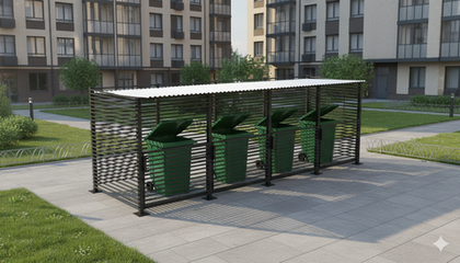 Контейнерная площадка на 4 контейнера SK00316