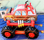 Коммерческий надувной батут "Машина монстр" с крышей