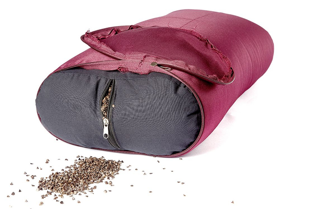 Болстер для йоги прямоугольный из гречихи 60 см