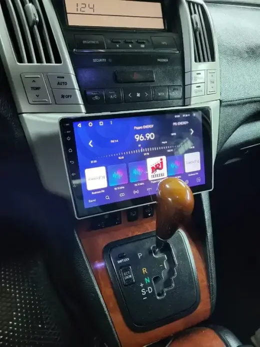 Магнитола для Toyota Harrier XU30 2003-2013, Lexus RX 2003-2009 (монохром, рамка вниз) - Vaycar VA37-0300 9" на Android 13, 8-ядер, 2Гб-32Гб, 4G SIM-слот