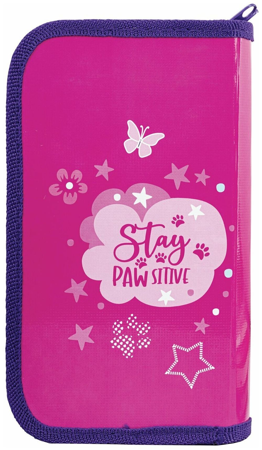 Пенал ПИФАГОР, 2 отделения, ламинированный картон, 19х11 см, "Black kitten", 270881