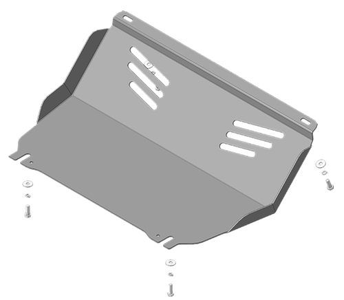 Защита Радиатора, 3 мм, Сталь. для Mitsubishi L 200 2019-н.в., Mitsubishi L 200 2015-2018 MOTODOR.11338