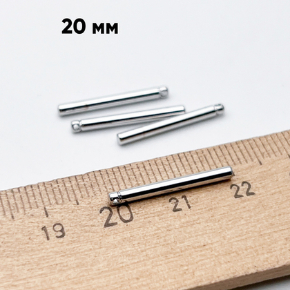 Подвеска Палочка, цвет серебро (родий), размер 20*2 мм, цена за 1 шт