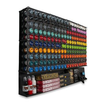 Большой настенный модуль под пигменты на 200 флаконов