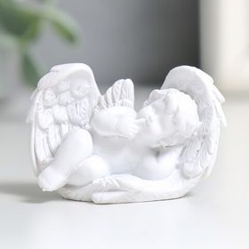 Спящий ангел на крылья / фигурка сувенир для дома на день Ангела 3х5х3.5 см в подарочном пакете