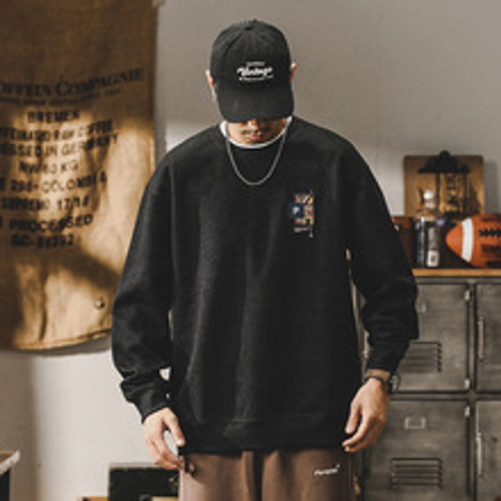 Мужской весенний и осенний свитшот от бренда JIELEINUO свободный стиль.