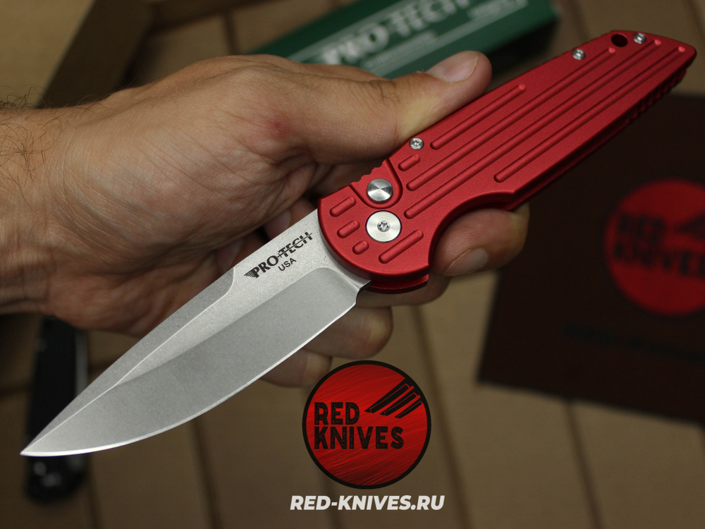 Нож Pro-Tech TR-4.3 - красная рукоять RK/Н112