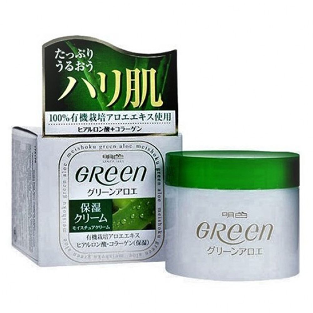 Meishoku Крем увлажняющий для сухой кожи лица - Green plus aloe moisture cream, 48г