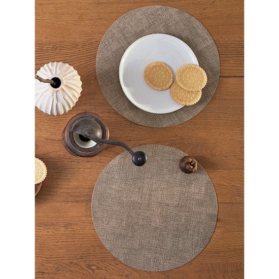 Набор из 4-х сервировочных салфеток leanera, D35 см, песочные