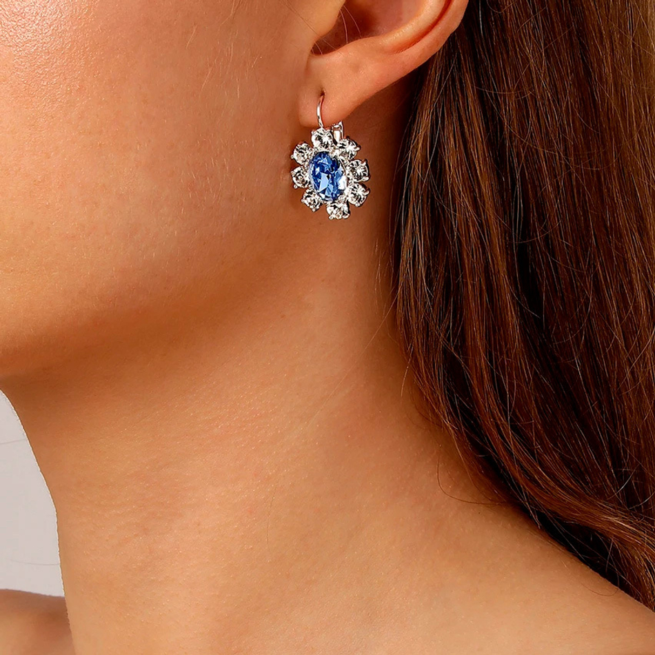 Серьги Dyrberg Kern VALENTINA SS LIGHT BLUE / CRYSTAL 420042 S/BL