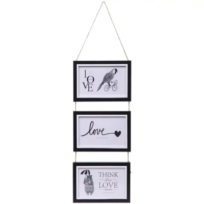 Фоторамка на 3 фото 10*15см «Maria» цвет черный